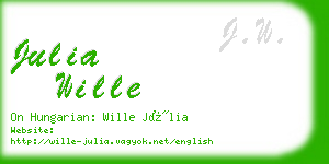 julia wille business card